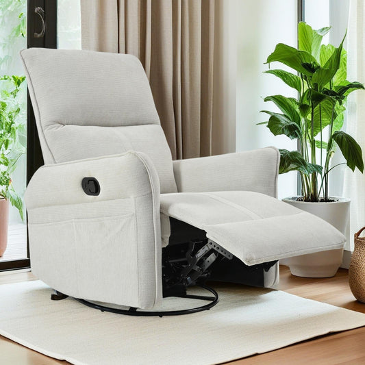 360Â° Swivel Rocker Manual Recliner Chair for Living Room, Bedroom