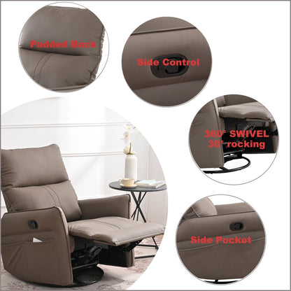 360Â° Swivel Rocker Manual Recliner Chair for Living Room, Bedroom