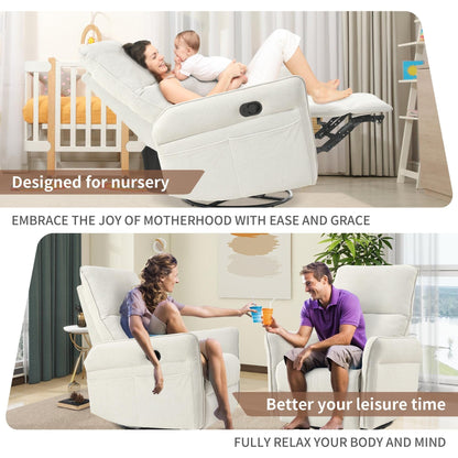 360Â° Swivel Rocker Manual Recliner Chair for Living Room, Bedroom