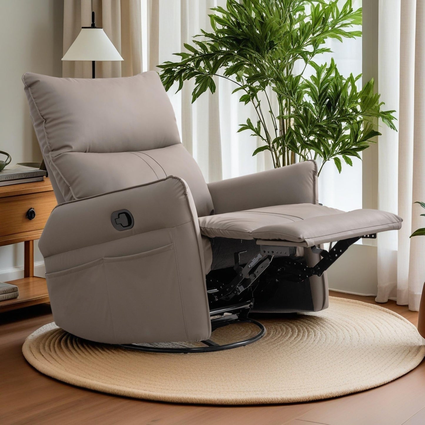 360Â° Swivel Rocker Manual Recliner Chair for Living Room, Bedroom