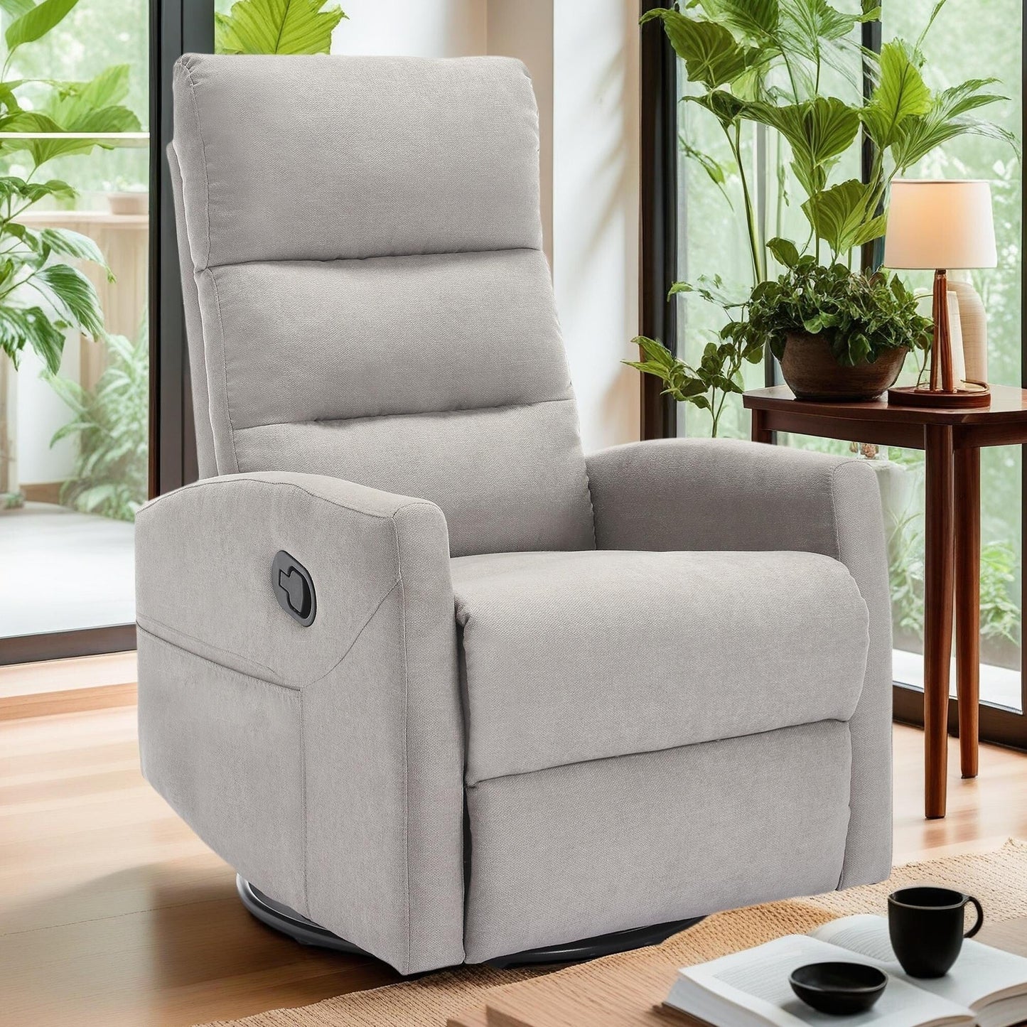 360Â° Swivel Rocker Manual Recliner Chair for Living Room