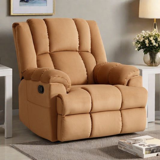 360° Swivel Rocker Recliner Chair - Oversized Comfort, 155° Recline, Tool-Free Assembly