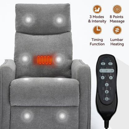 360Â° Swivel Rocker Recliner Chair with Massage and Lumbar Heating