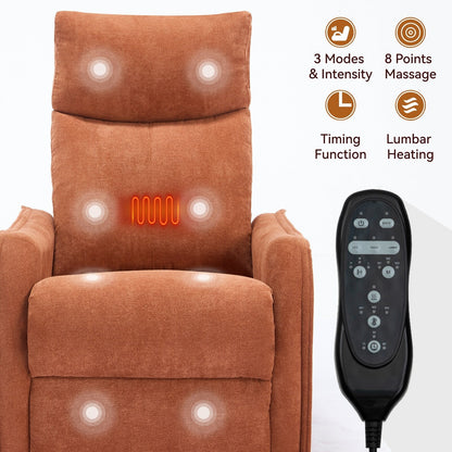 360Â° Swivel Rocker Recliner Chair with Massage and Lumbar Heating