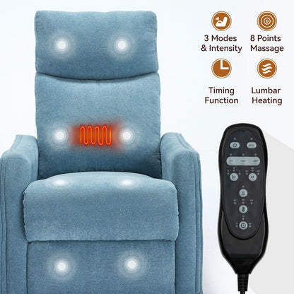 360Â° Swivel Rocker Recliner Chair with Massage and Lumbar Heating