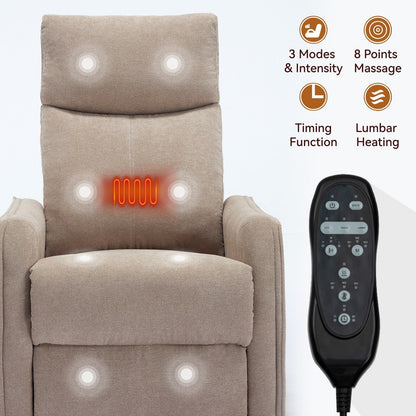 360Â° Swivel Rocker Recliner Chair with Massage and Lumbar Heating