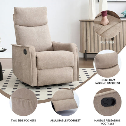 360Â° Swivel Rocker Recliner Chair with Massage and Lumbar Heating