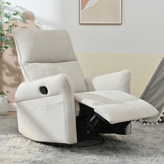 360° Swivel Rocker Recliner Chair, Swivel Nursery Rocking Chair,Glider Chair, Modern Rocking Swivel Recliner Chair