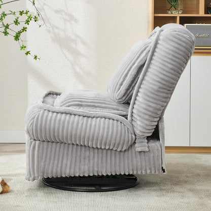 360° Swivel Rocking Single Sofa,Recliner Sofa, Manual Glider Rocking Armless Chair,Living Room Office