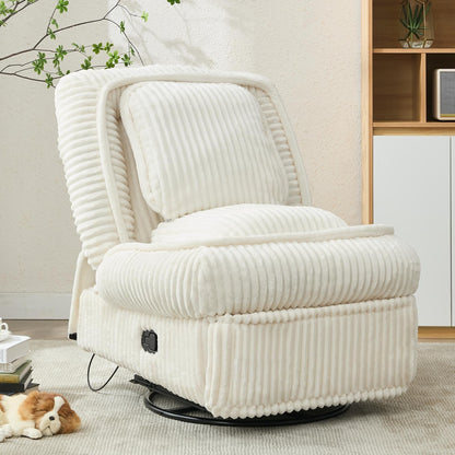 360° Swivel Rocking Single Sofa,Recliner Sofa, Manual Glider Rocking Armless Chair,Living Room Office