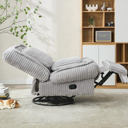 360° Swivel Rocking Single Sofa,Recliner Sofa, Manual Glider Rocking Armless Chair,Living Room Office