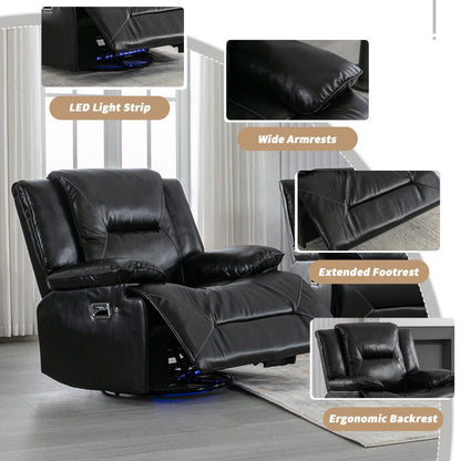 360° Swivel and Rocking Home Theater Recliner