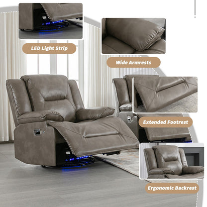 360° Swivel and Rocking Home Theater Recliner