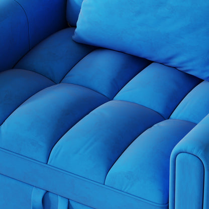 38.2-inch foldable large-size sofa bed, modern velvet single sofa, sofa bed with adjustable backrest