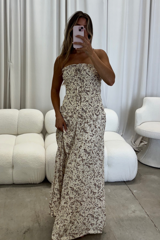 Lyra Maxi Dress in Cream