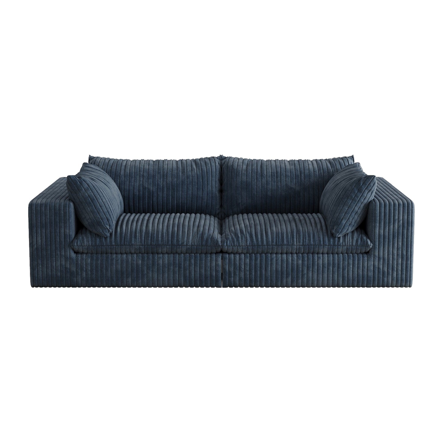 39.8 Cloud Sofa,Corduroy Fabric,Deep Seat Couches,Double-layer design,Removable Cushion,No Assembly, DIY Combination