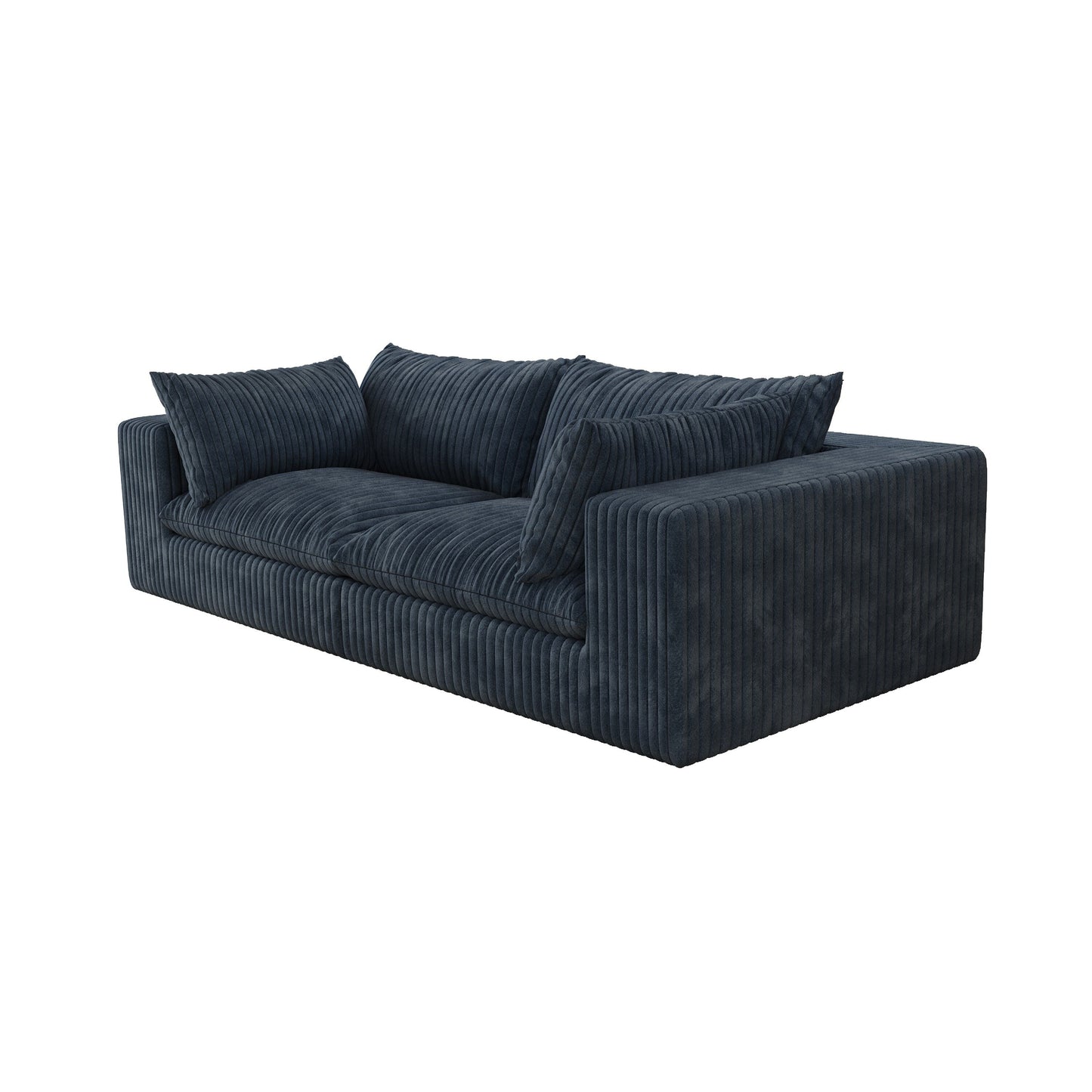 39.8 Cloud Sofa,Corduroy Fabric,Deep Seat Couches,Double-layer design,Removable Cushion,No Assembly, DIY Combination