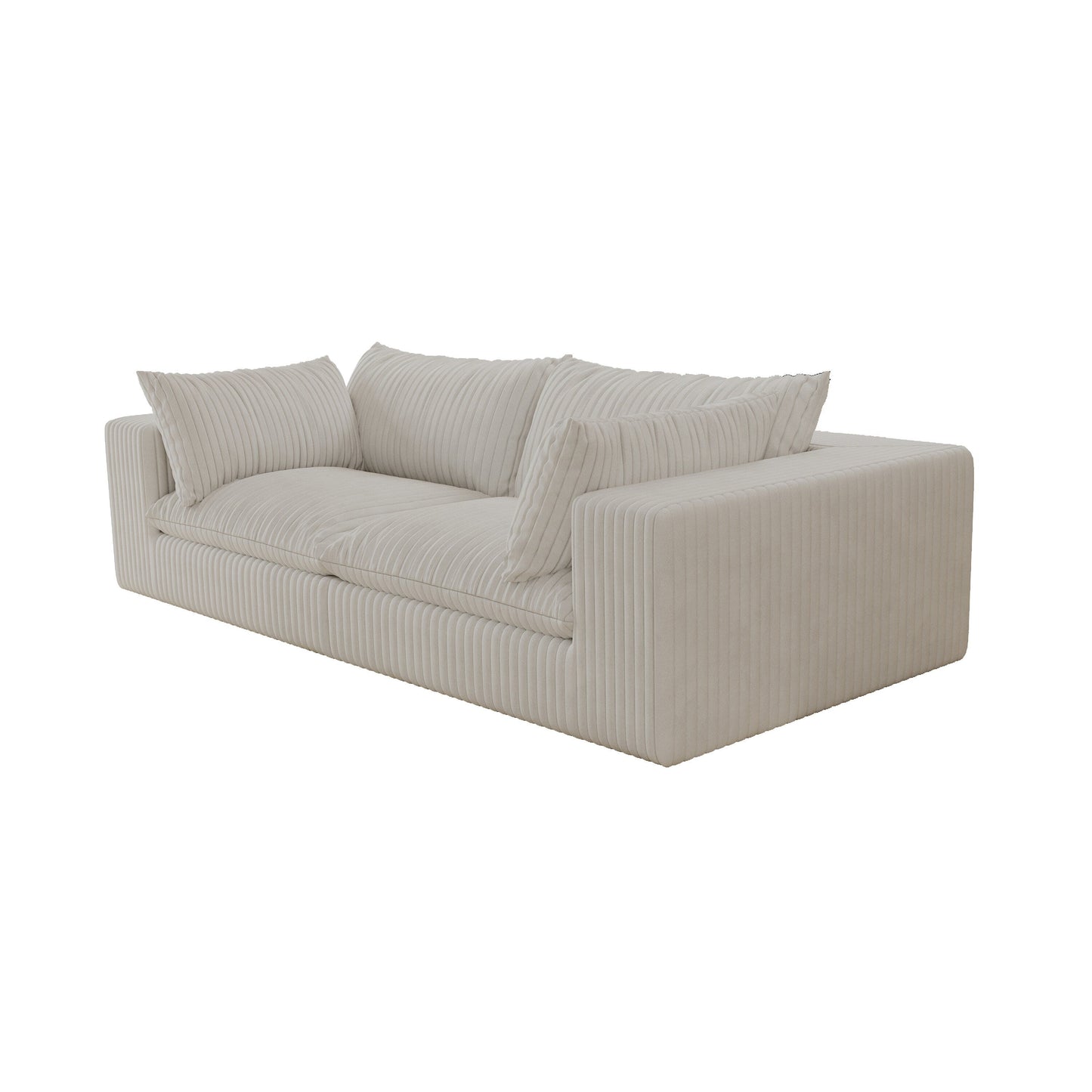 39.8 Cloud Sofa,Corduroy Fabric,Deep Seat Couches,Double-layer design,Removable Cushion,No Assembly, DIY Combination