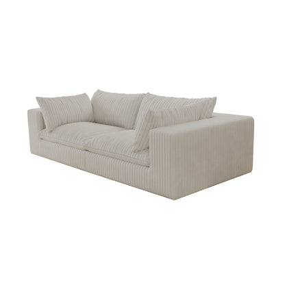 39.8 Cloud Sofa,Corduroy Fabric,Deep Seat Couches,Double-layer design,Removable Cushion,No Assembly, DIY Combination