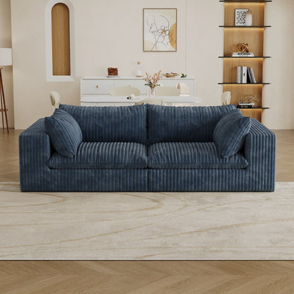 39.8 Cloud Sofa,Corduroy Fabric,Deep Seat Couches,Double-layer design,Removable Cushion,No Assembly, DIY Combination