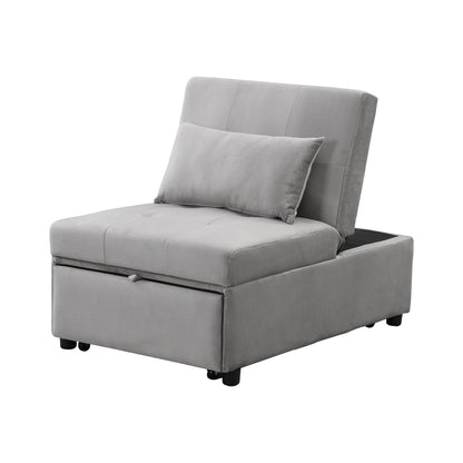 39.8 Single Folding Ottoman Sofa Bed with Adjustable Back and Pillows for Living Room