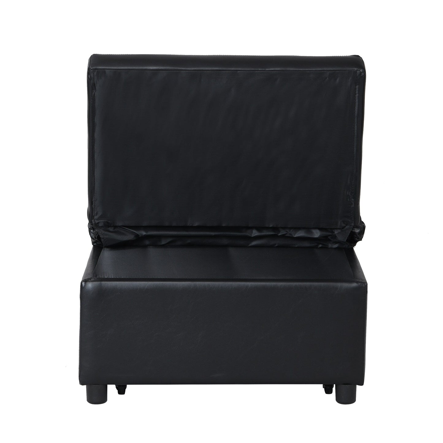 39.8 Single Folding Ottoman Sofa Bed with Adjustable Back and Pillows for Living Room