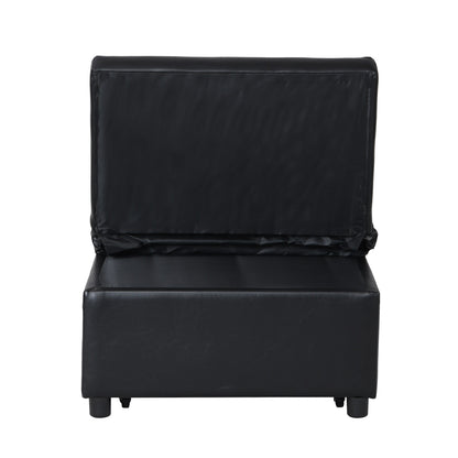 39.8 Single Folding Ottoman Sofa Bed with Adjustable Back and Pillows for Living Room