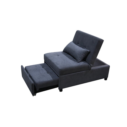39.8 Single Folding Ottoman Sofa Bed with Adjustable Back and Pillows for Living Room