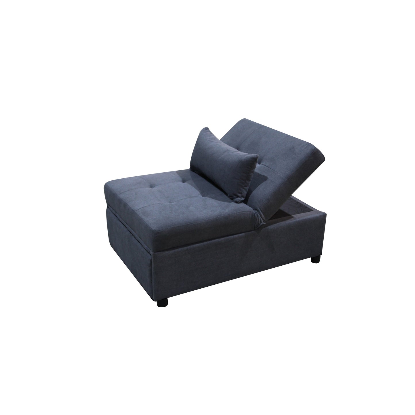 39.8 Single Folding Ottoman Sofa Bed with Adjustable Back and Pillows for Living Room