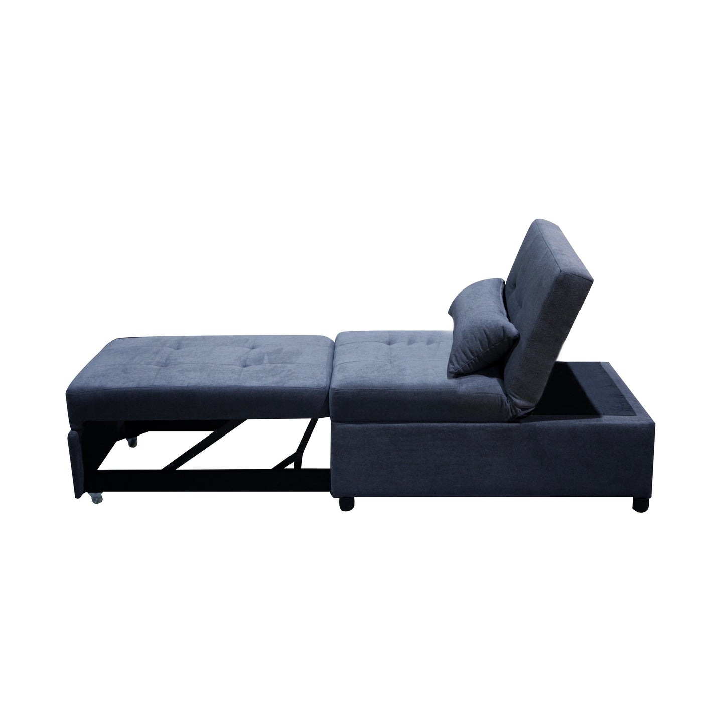 39.8 Single Folding Ottoman Sofa Bed with Adjustable Back and Pillows for Living Room