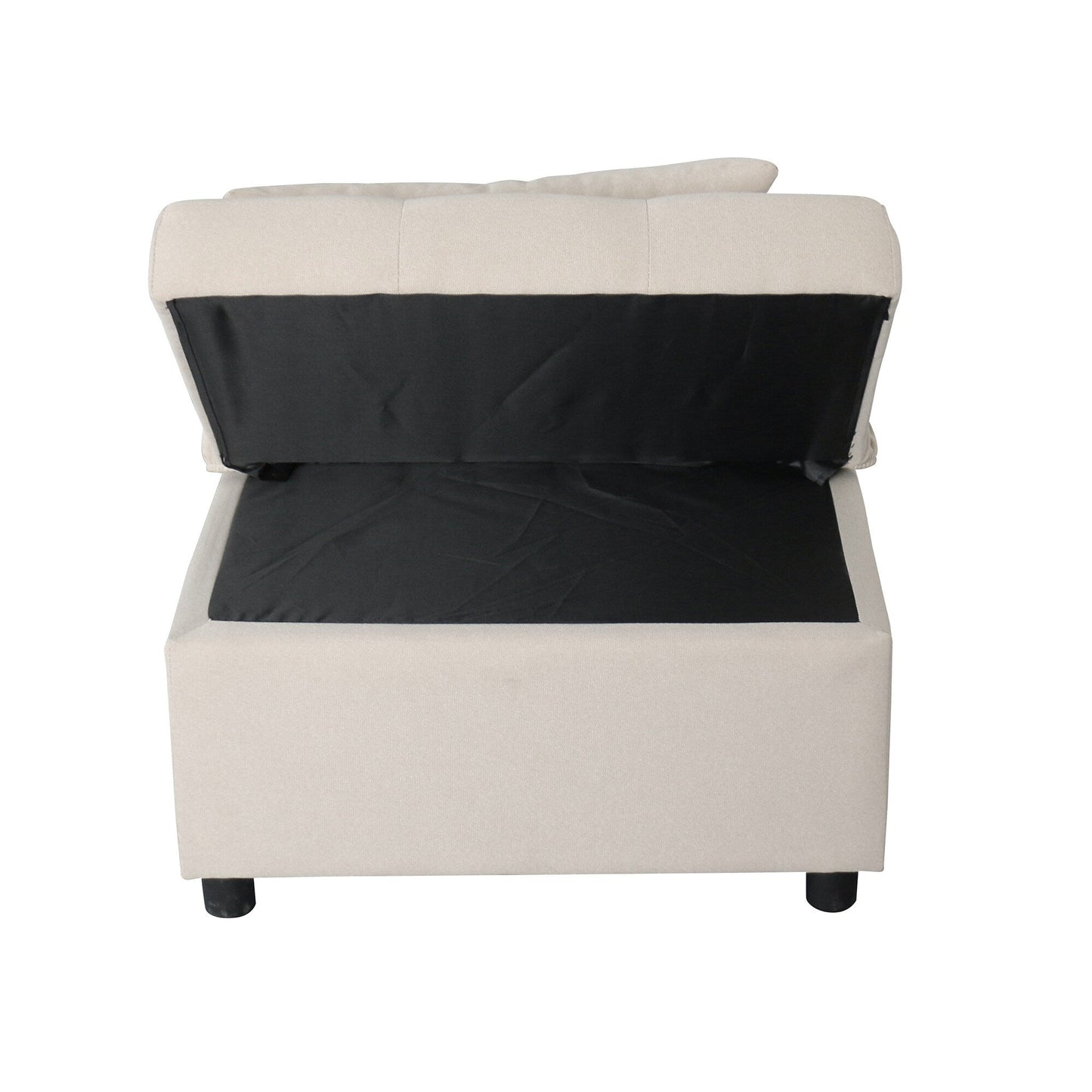 39.8 Single Folding Ottoman Sofa Bed with Adjustable Back and Pillows for Living Room