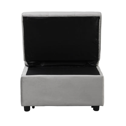 39.8 Single Folding Ottoman Sofa Bed with Adjustable Back and Pillows for Living Room