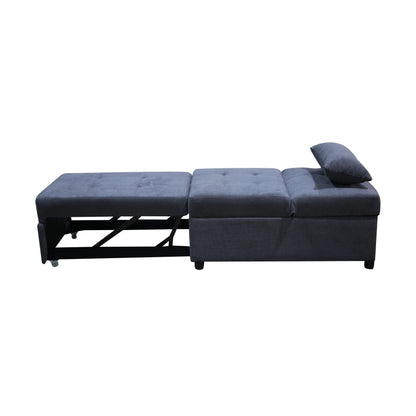 39.8 Single Folding Ottoman Sofa Bed with Adjustable Back and Pillows for Living Room