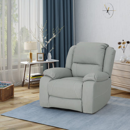 39 Wide Faux Leather Manual Swivel Standard Recliner