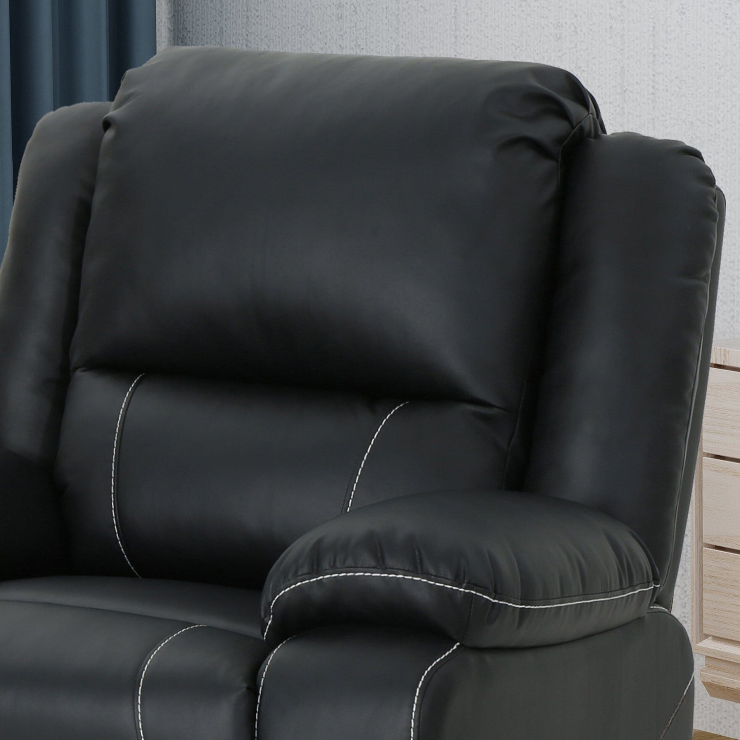 39 Wide Faux Leather Manual Swivel Standard Recliner