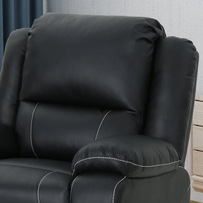 39 Wide Faux Leather Manual Swivel Standard Recliner