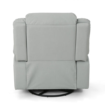 39 Wide Faux Leather Manual Swivel Standard Recliner