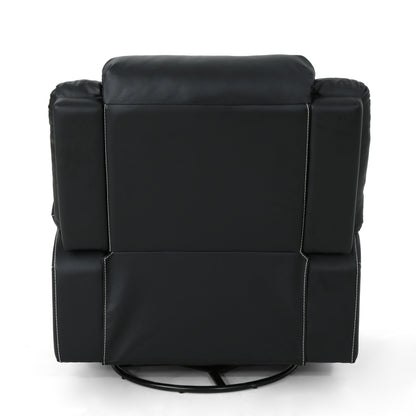 39 Wide Faux Leather Manual Swivel Standard Recliner