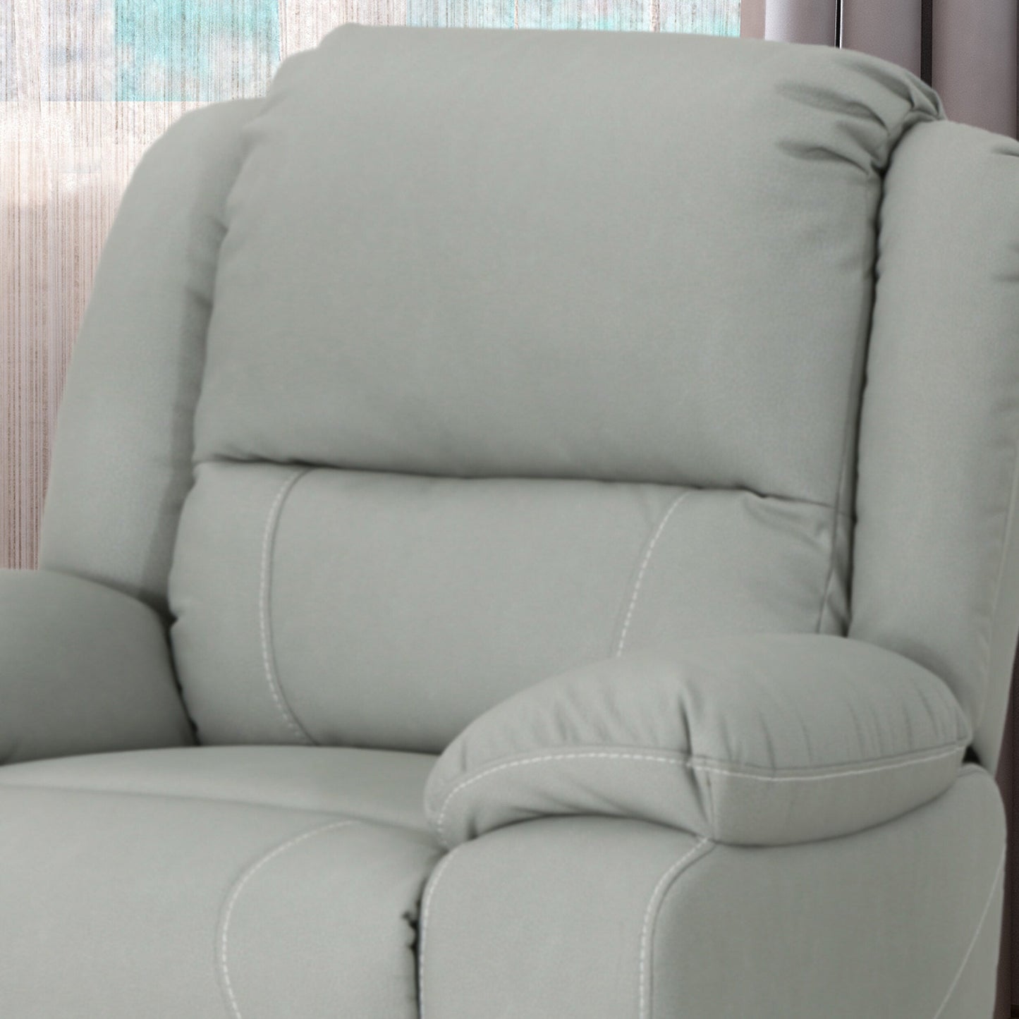 39 Wide Faux Leather Manual Swivel Standard Recliner