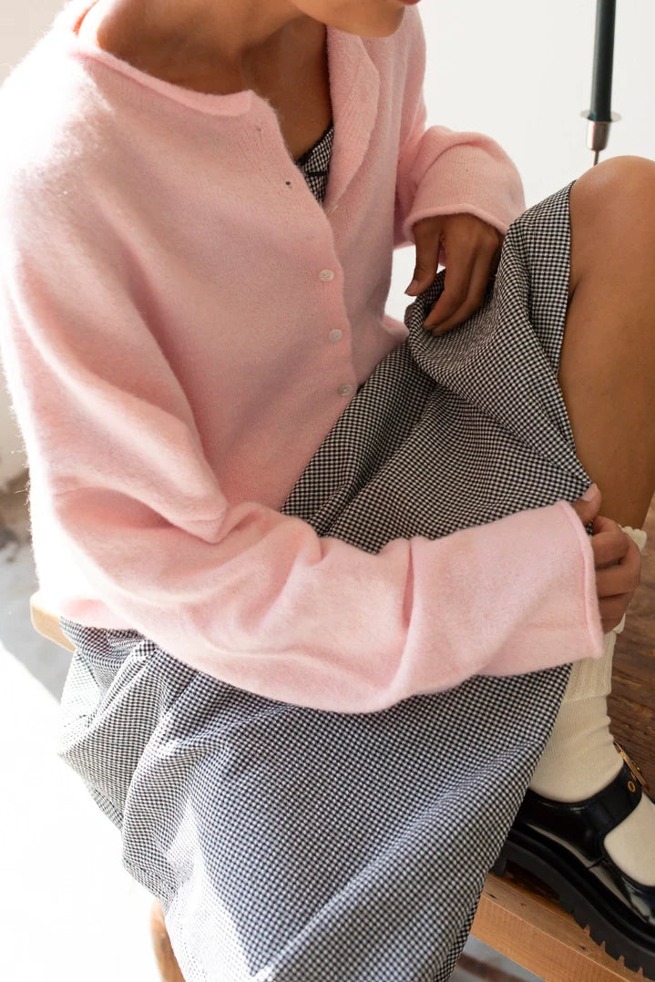 Piper Cardigan in Baby Pink