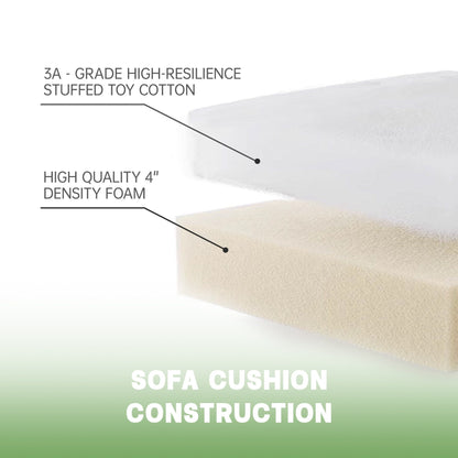 4-Seater Corduroy Slipcovered Sofa with Extra Deep for Living Room