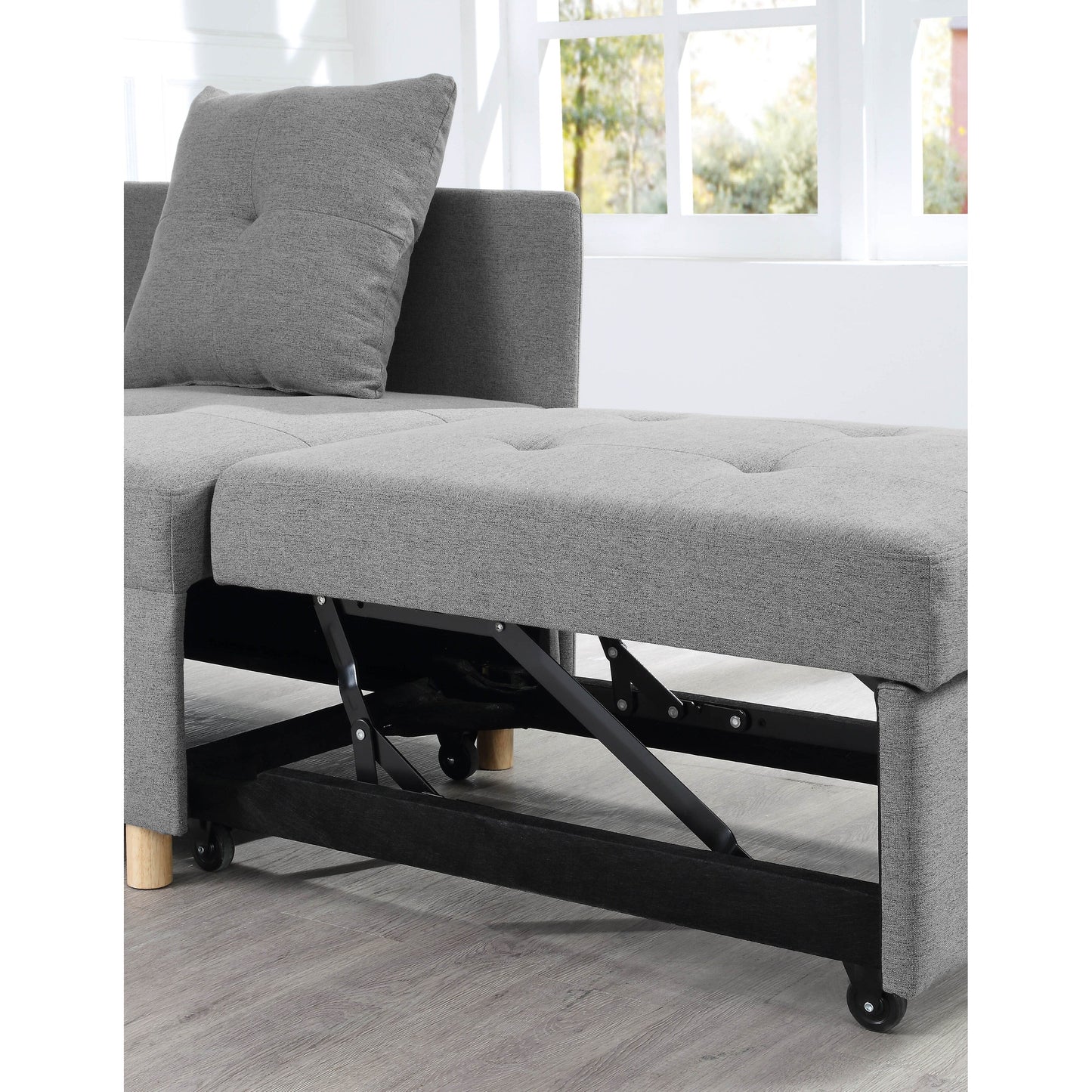 4-in-1 Single Convertible Sofa Bed with Adjustable Back