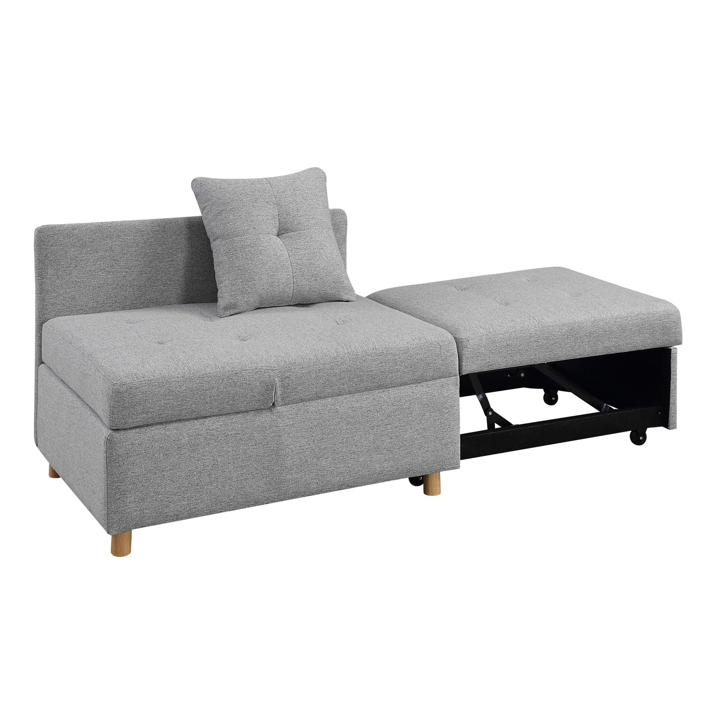 4-in-1 Single Convertible Sofa Bed with Adjustable Back
