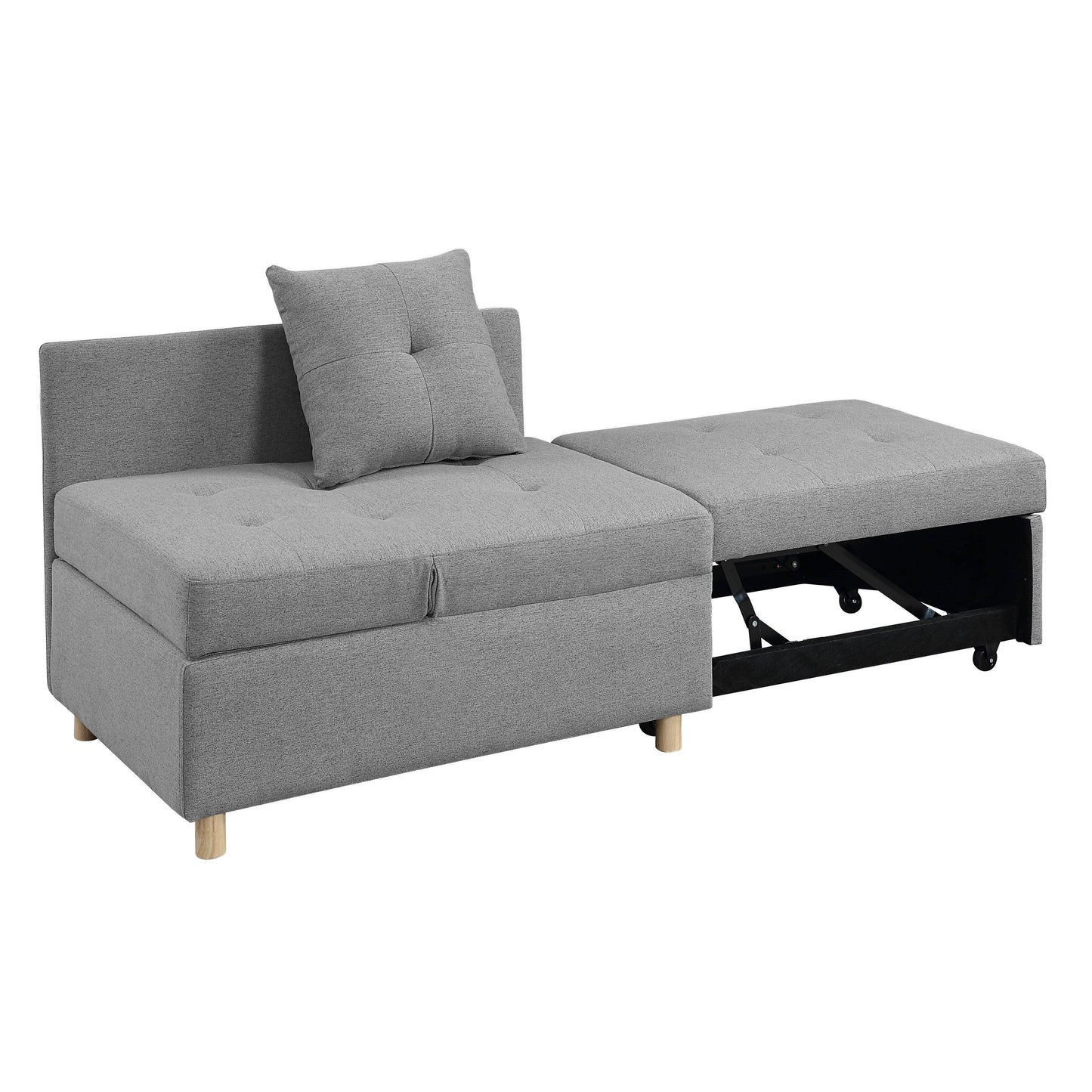 4-in-1 Single Convertible Sofa Bed with Adjustable Back