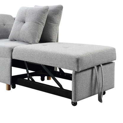 4-in-1 Single Convertible Sofa Bed with Adjustable Back