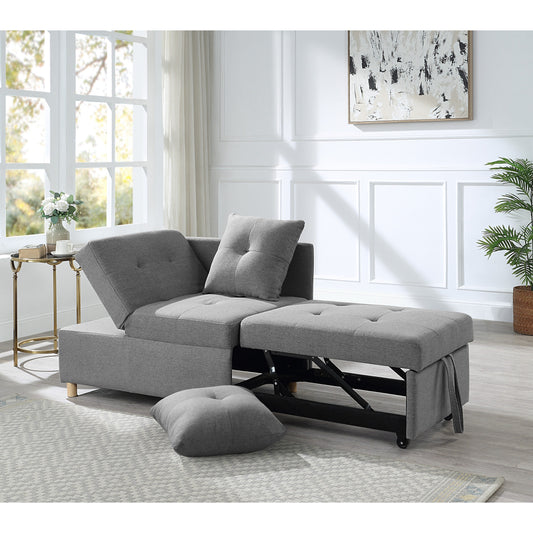 4-in-1 Single Convertible Sofa Bed with Adjustable Back