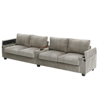 4-seater Corduroy Sofa Couch