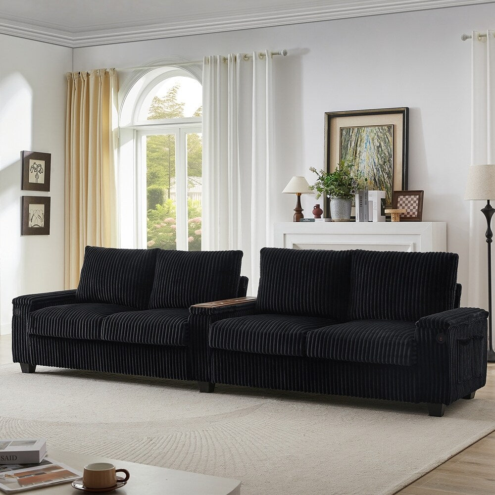 4-seater Corduroy Sofa Couch