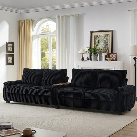4-seater Corduroy Sofa Couch