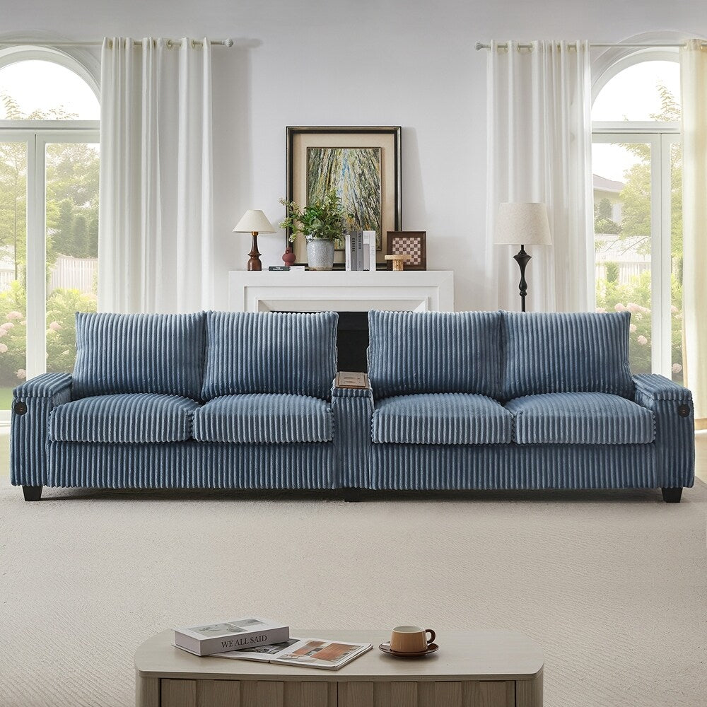4-seater Corduroy Sofa Couch